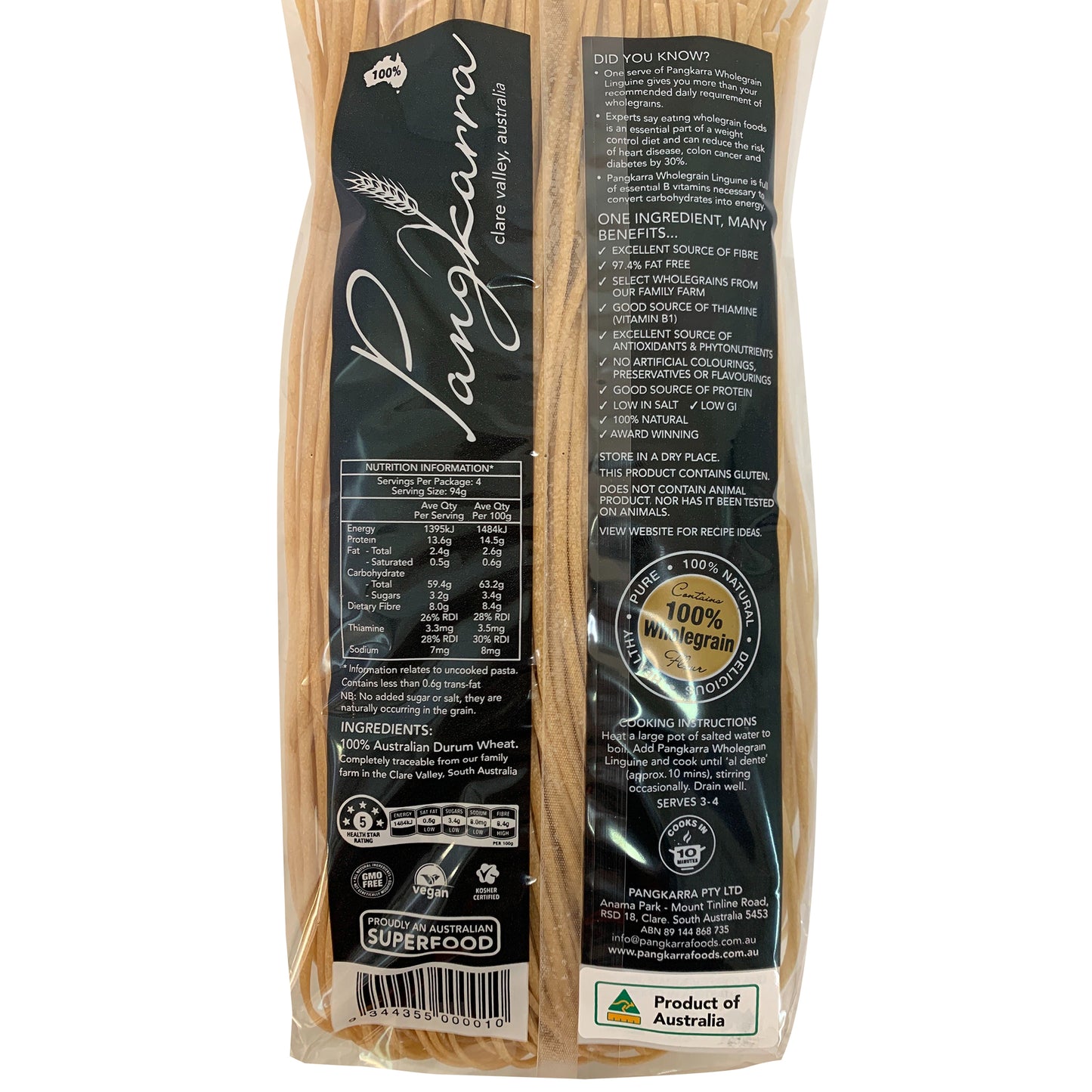 Pangkarra Wholegrain Linguine 375g