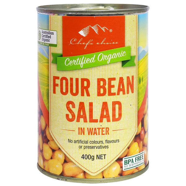 Chef's Choice - Organic 4 Bean Salad - In Water | Harris Farm Online