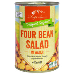 Chef's Choice - Organic 4 Bean Salad - In Water | Harris Farm Online