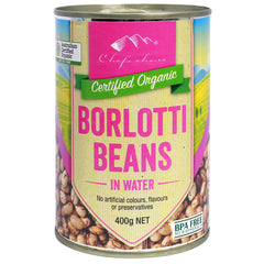 Chef's Choice - Organic Borlotti Beans - In Water | Harris Farm Online