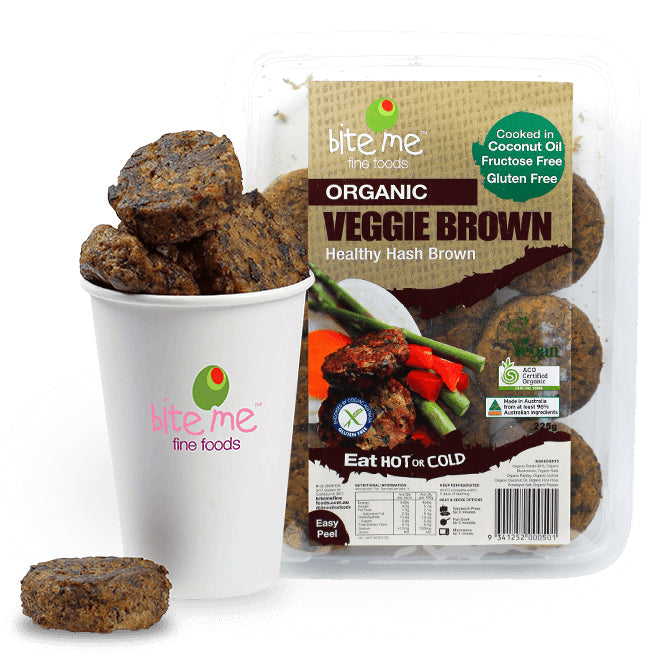 Bite Me Fine Foods Organic Veggie Brown Hash Brown 225g
