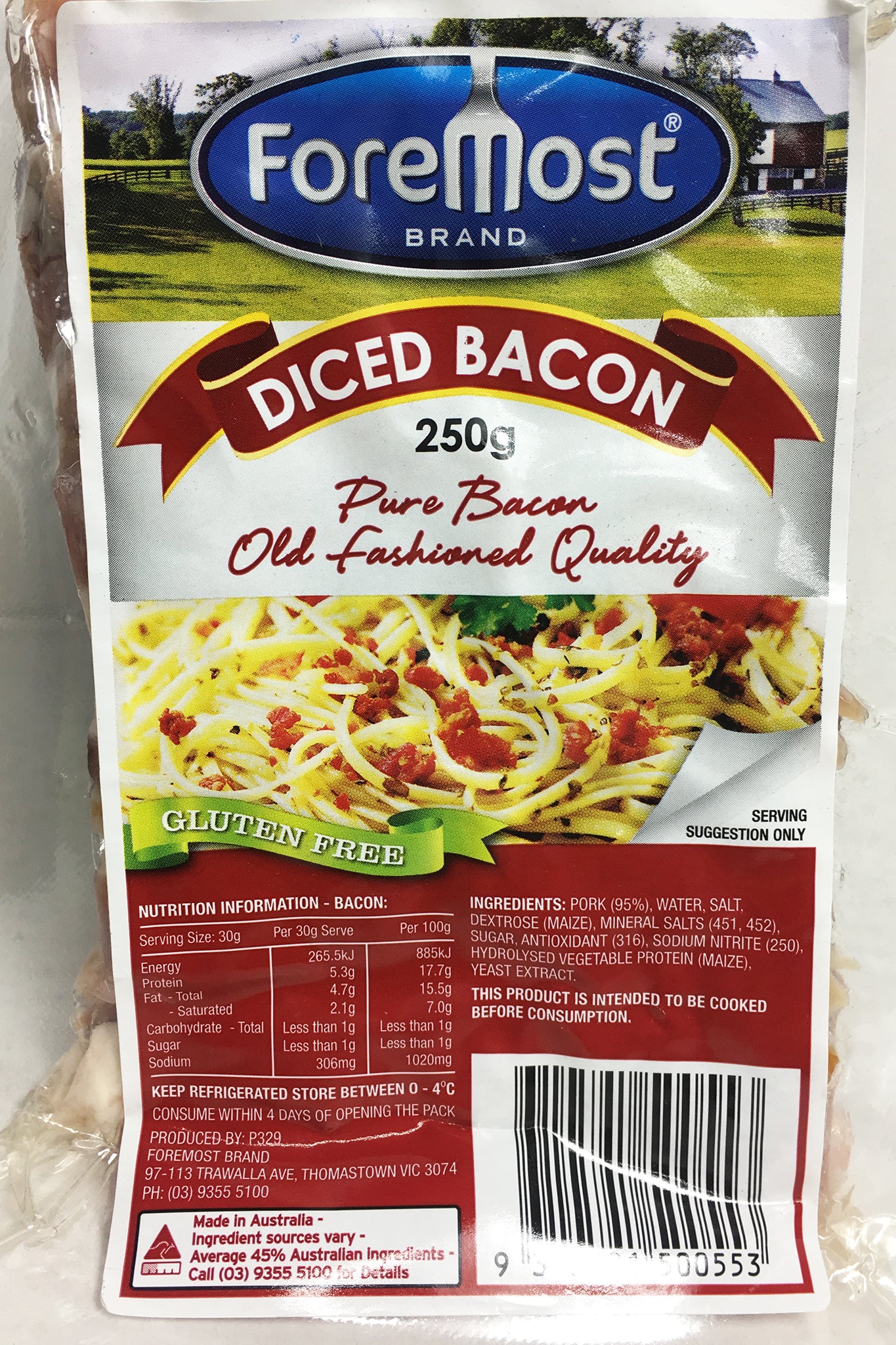 Deli - Bacon Diced (250g) Formost