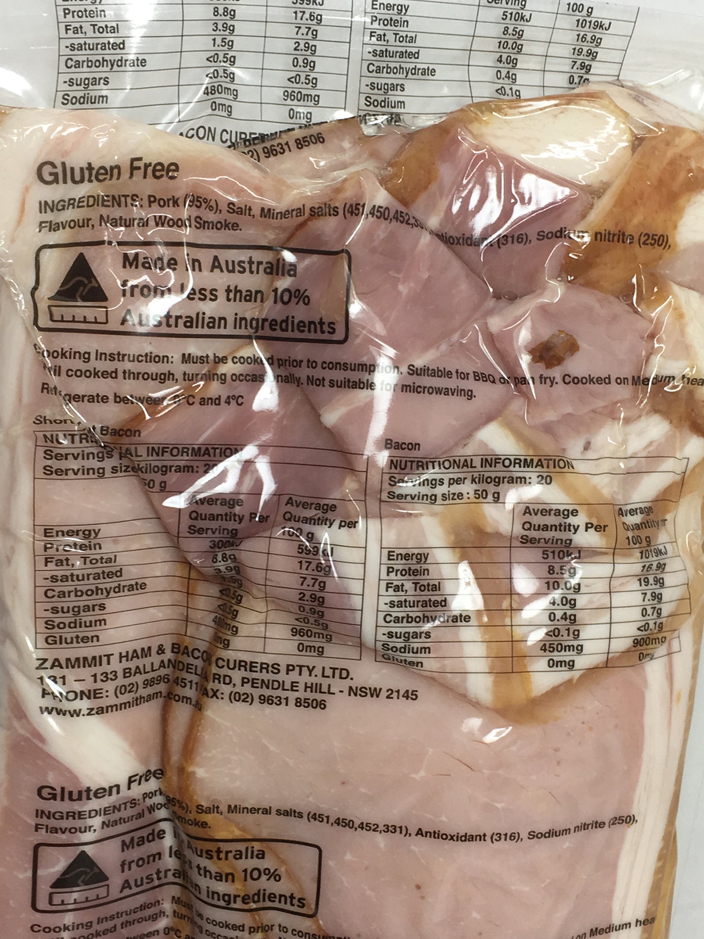 Zammit Bacon Rind On | Harris Farm Online