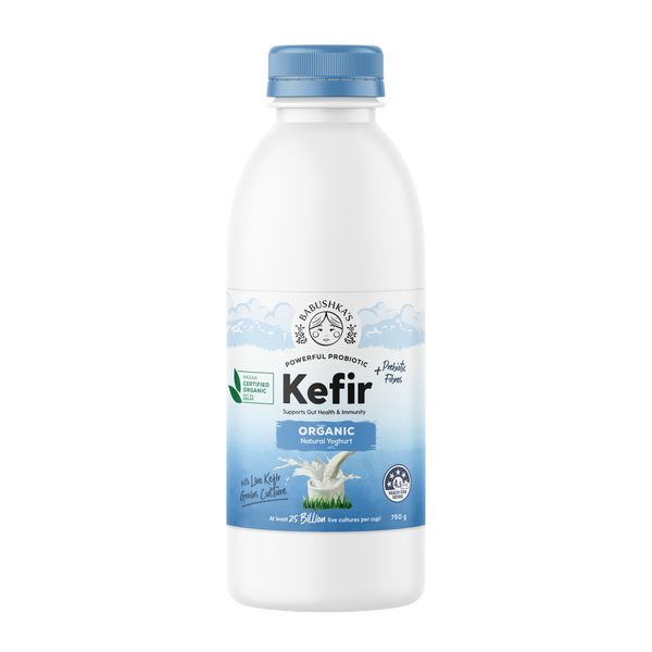 Babushka's Probiotic Kefir Organic Natural Yoghurt 750g Harris Farm