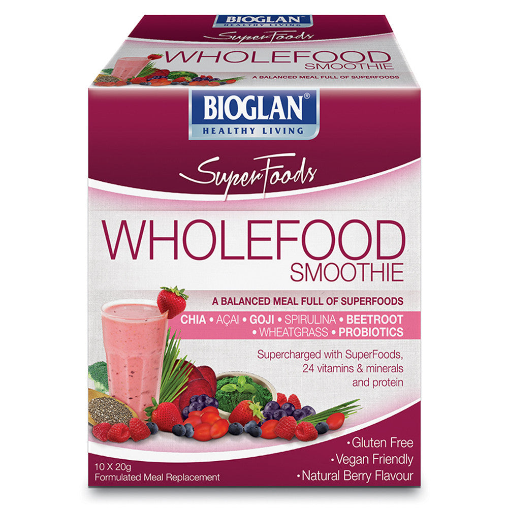 Bio Glan Super Foods Wholefood Smooth Berry 10x20g , Grocery-Condiments - HFM, Harris Farm Markets
