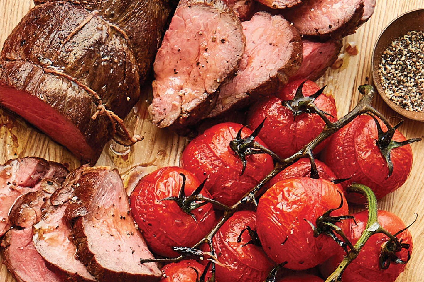 Beef Eye Fillet - with Roasted Truss Tomatoes | Harris Farm Online