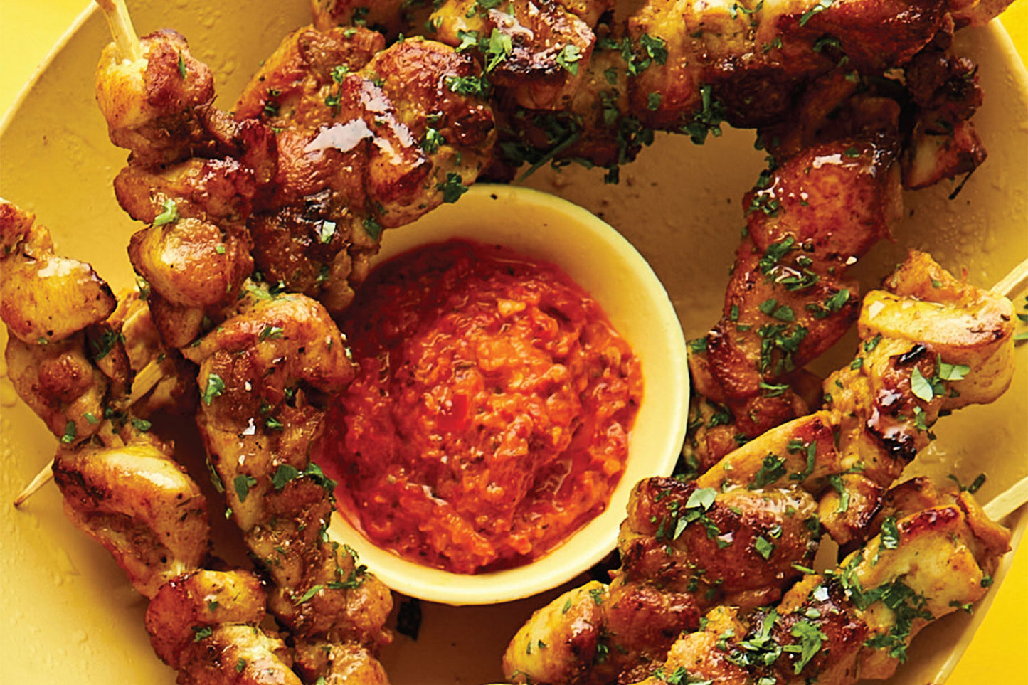 Cajun Spiced Chicken Pinchos - with Plantain Chips | Harris Farm Online