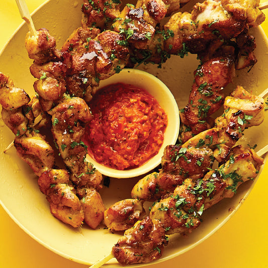 Cajun Spiced Chicken Pinchos - with Plantain Chips | Harris Farm Online