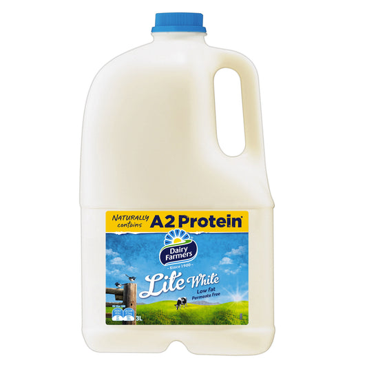 Milk - Lite White (3L) Dairy Farmers , Frdg2-Dairy - HFM, Harris Farm Markets