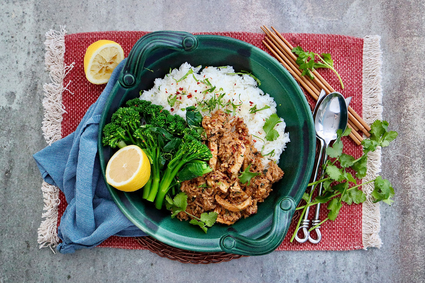 Sticky Peanut Pork Stir Fry - with Asian Greens and Rice | Harris Farm Online