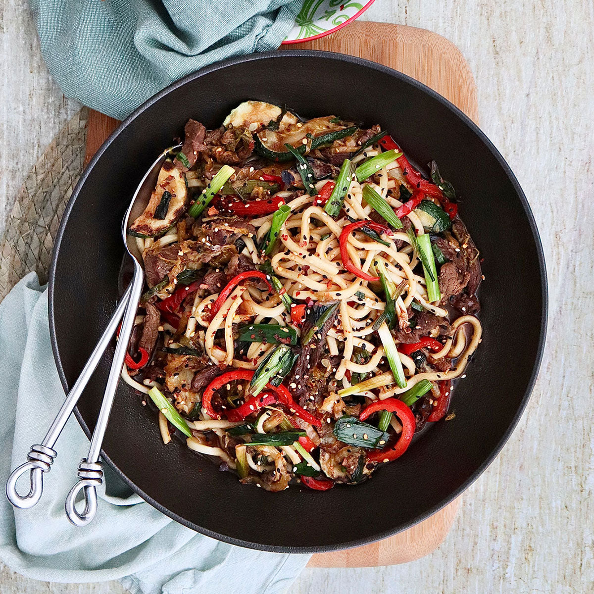 Teriyaki Beef And Udon Noodles Stir Fry | Harris Farm Online