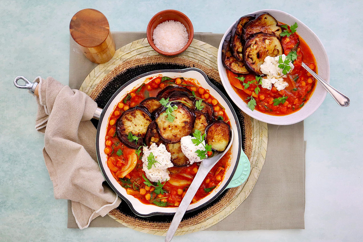 Moroccan Eggplant - with Chickpeas, Fennel and Persian Feta | Harris Farm Online