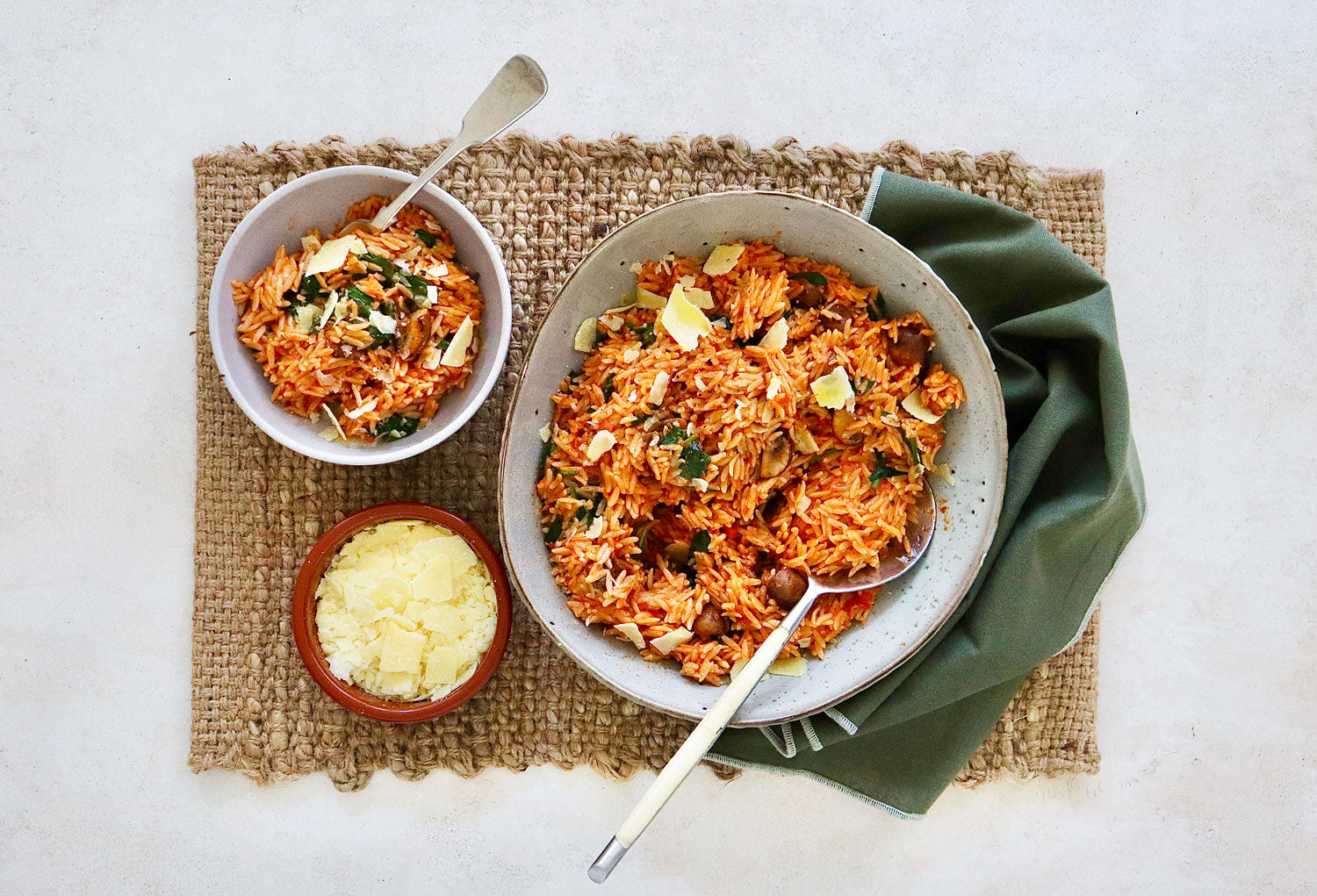 Mushroom Tomato and Parmesan Risoni | Harris Farm Online | Harris Farm Online