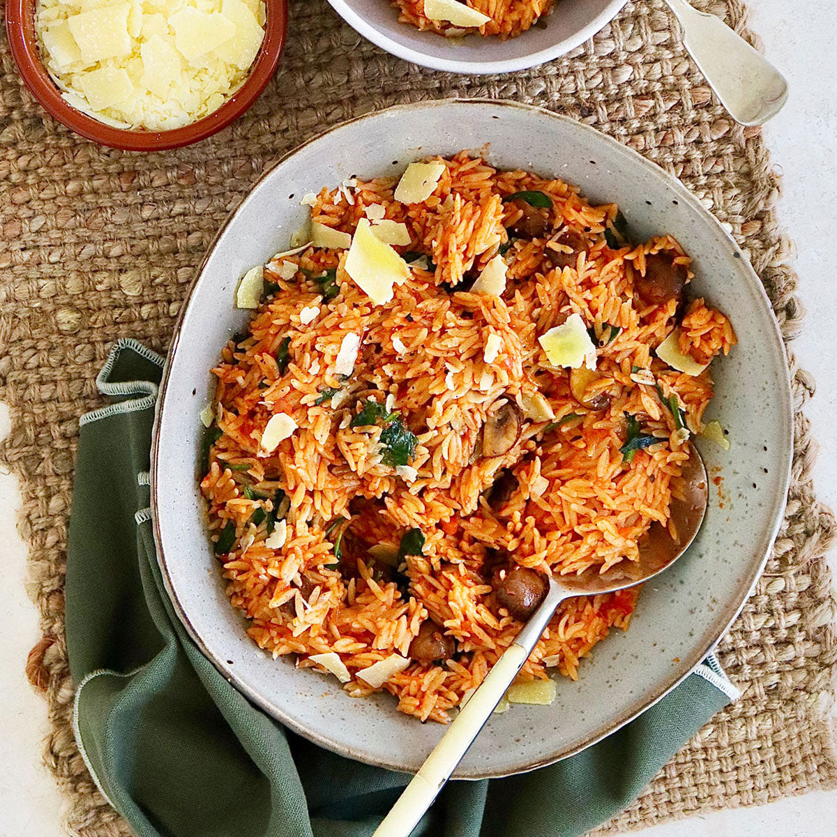 Mushroom Tomato and Parmesan Risoni | Harris Farm Online