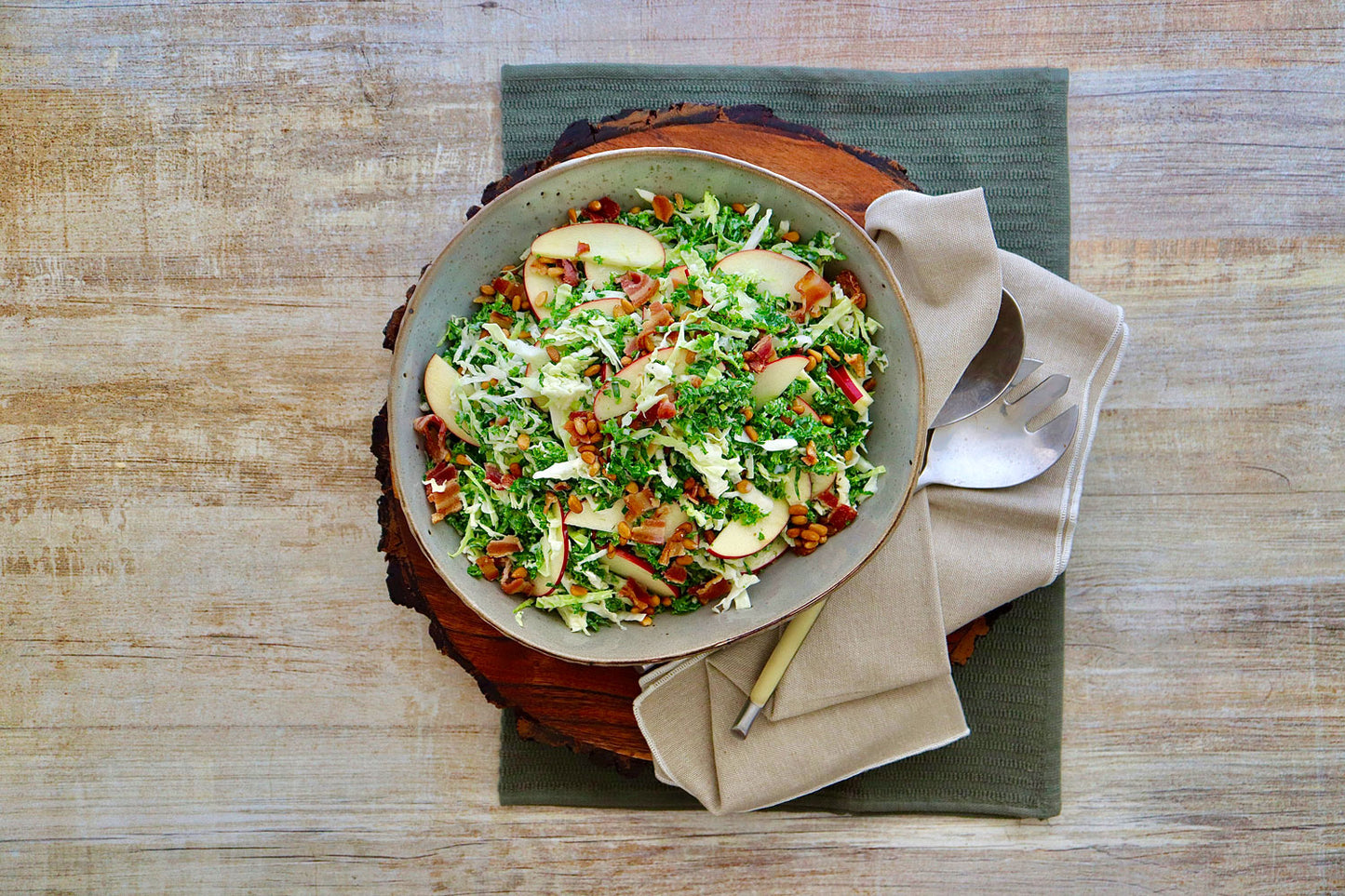 Crispy Bacon, Apple and Kale Slaw - with Yoghurt Ranch Dressing | Harris Farm Online