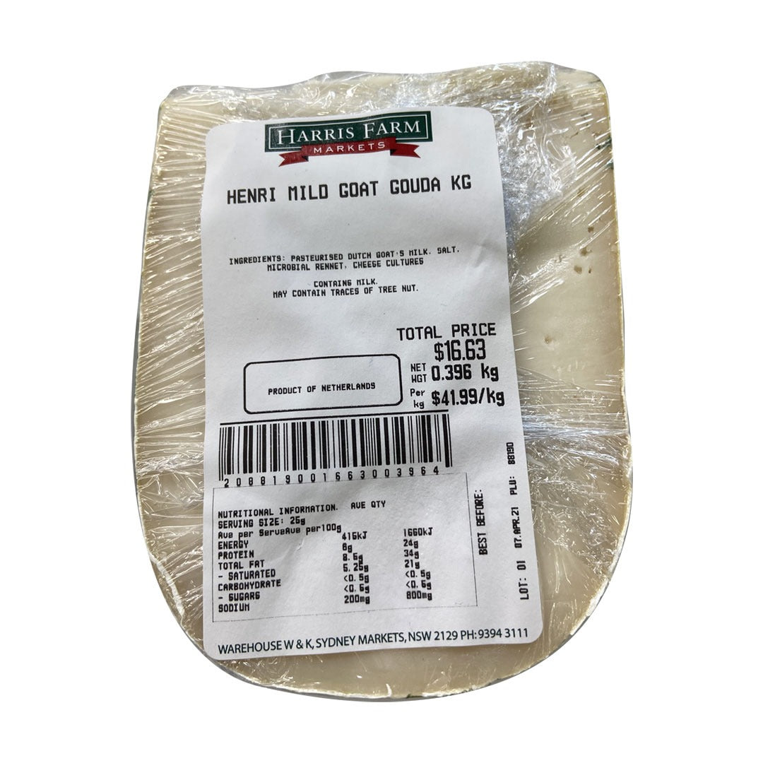 Henri Willig Mild Goat Gouda Cheese 150-300g