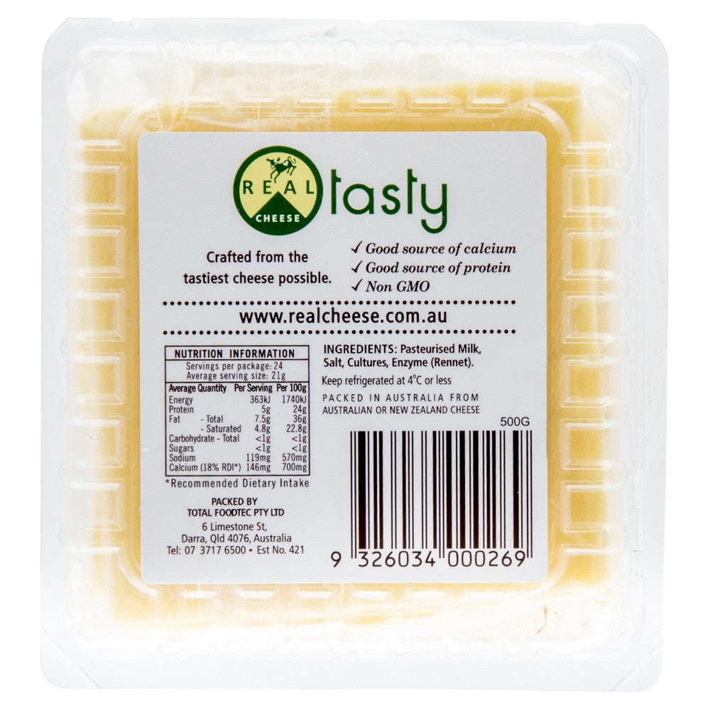 Cheddar Real Tasty Slices x 24 500g , Frdg1-Cheese - HFM, Harris Farm Markets
- 2