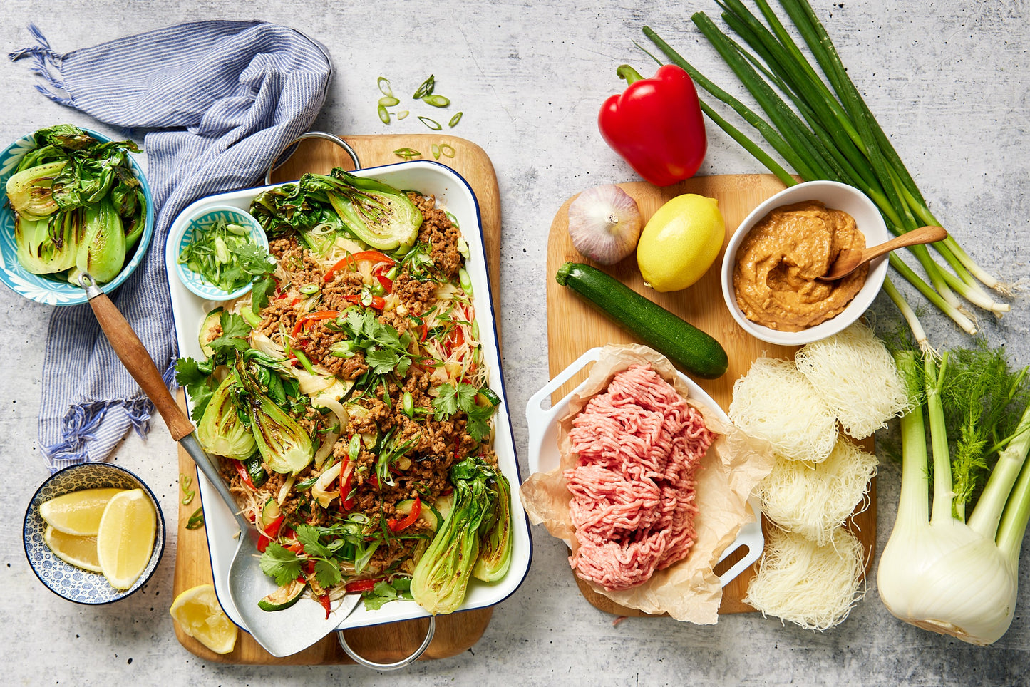 Sticky Pork and Peanut Stir Fry - with Vermicelli Noodles