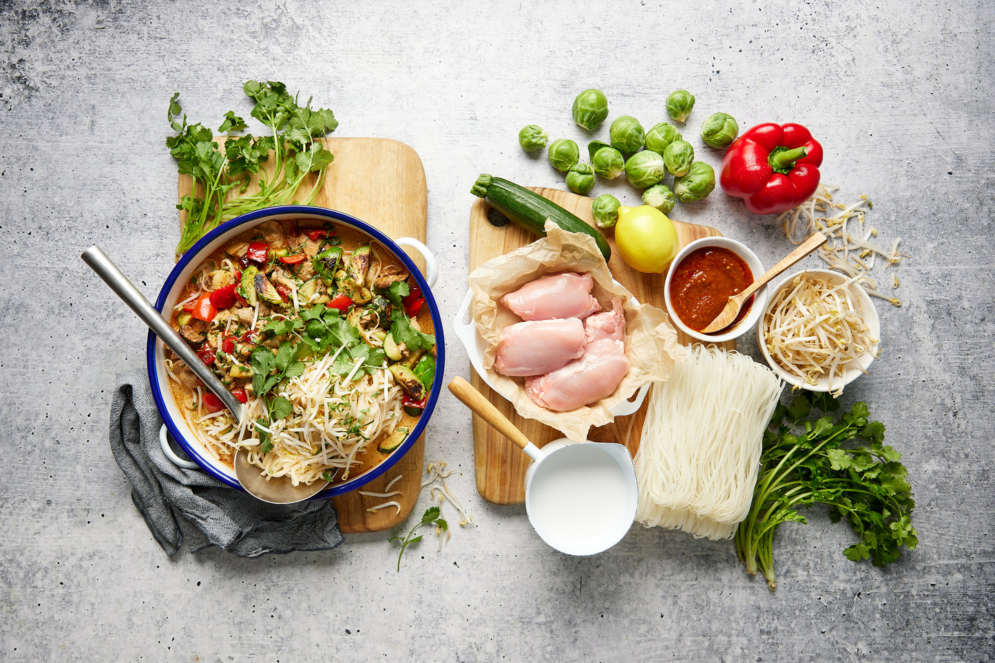 Malaysian Chicken Laksa - with Rice Noodles