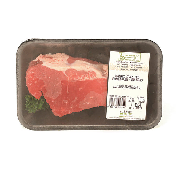 Beef Sirloin Steak New York Cut Organic Grass Fed Belmore Meats 200-300g , Frdg5-Meat - HFM, Harris Farm Markets
