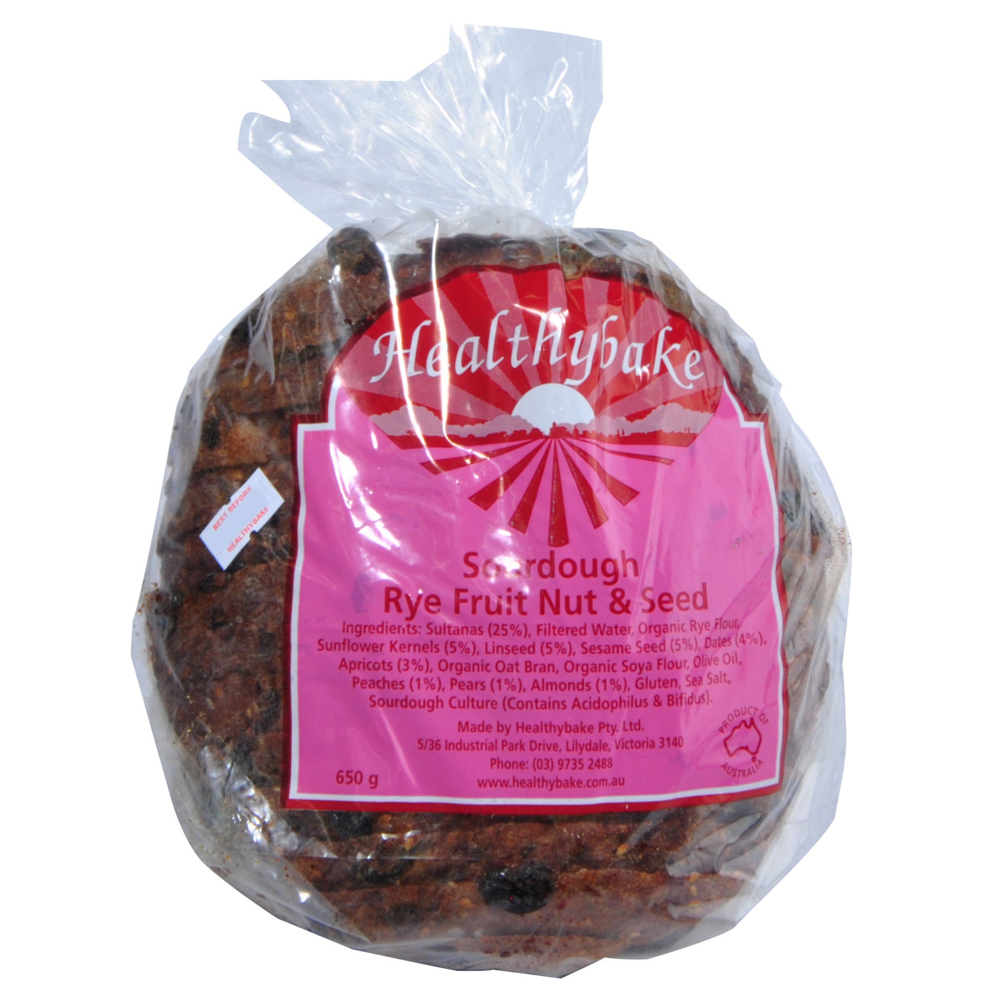 Healthy Bake Rye Fruit & Nut 650g , Z-Bakery - HFM, Harris Farm Markets