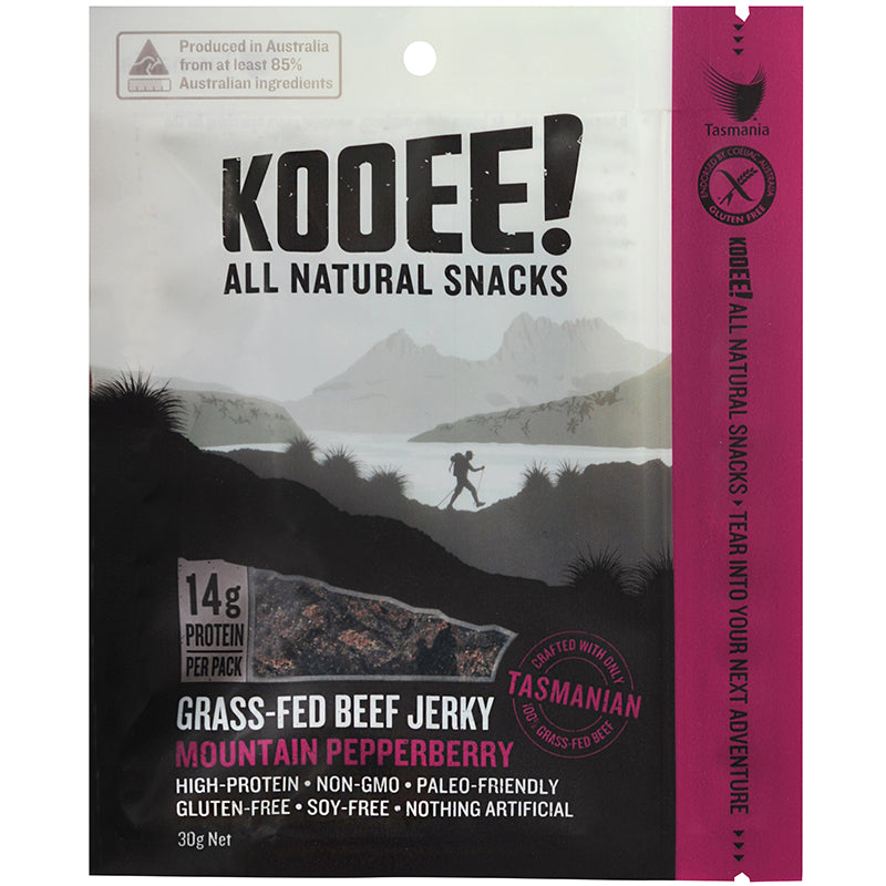 Kooee - Beef Jerky Grass Fed - Mountain Pepperberry | Harris Farm Online