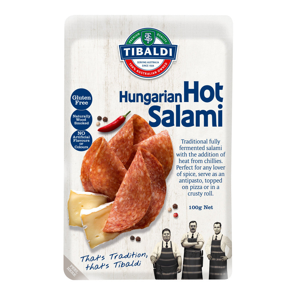 Deli Hungarian Hot Salami 100g Tibaldi , Frdg4-Deli - HFM, Harris Farm Markets