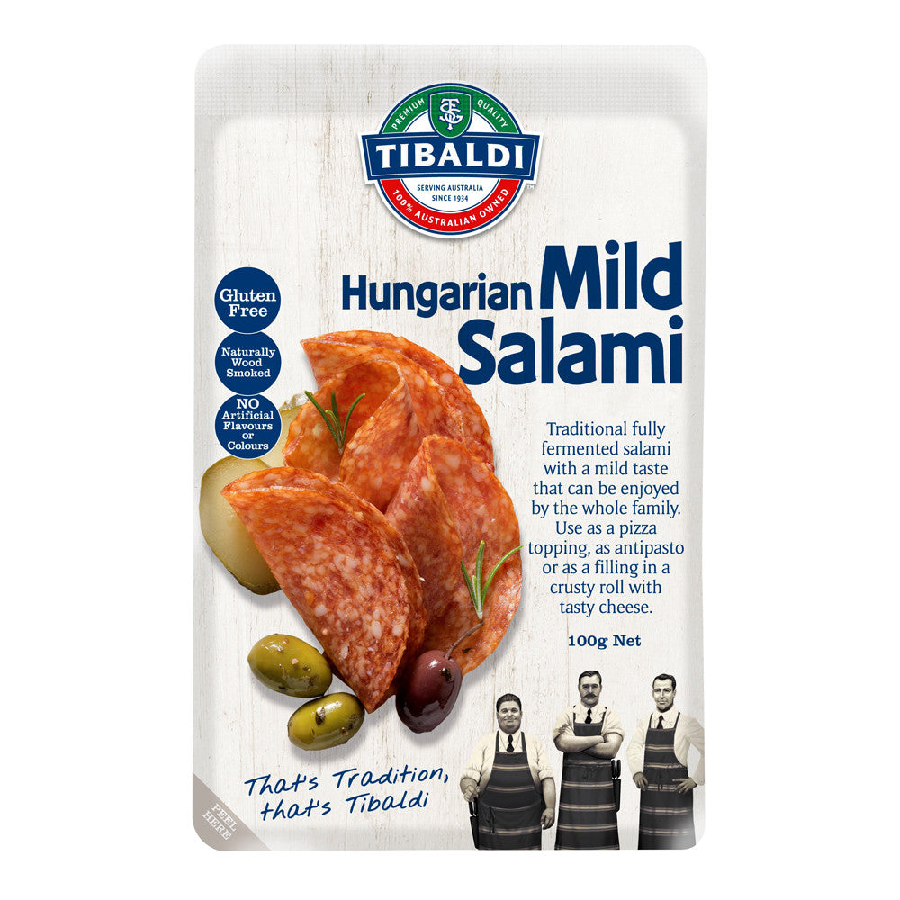 Deli Hungarian Mild Salami 100g Tibaldi , Frdg4-Deli - HFM, Harris Farm Markets