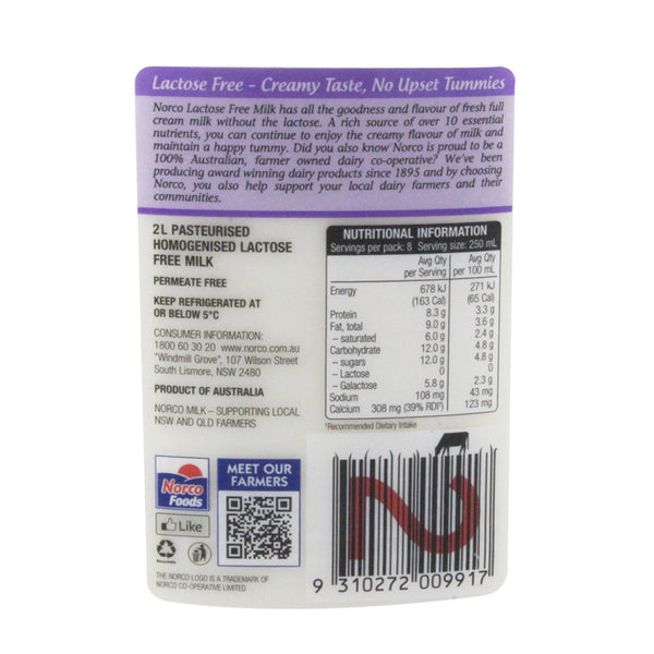 Norco Lactose Free Full Cream Milk | Harris Farm Online