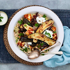 Roasted Zucchini Couscous Salad - with Cannellini Beans and Tzatziki Dressing  |  Harris Farm Online