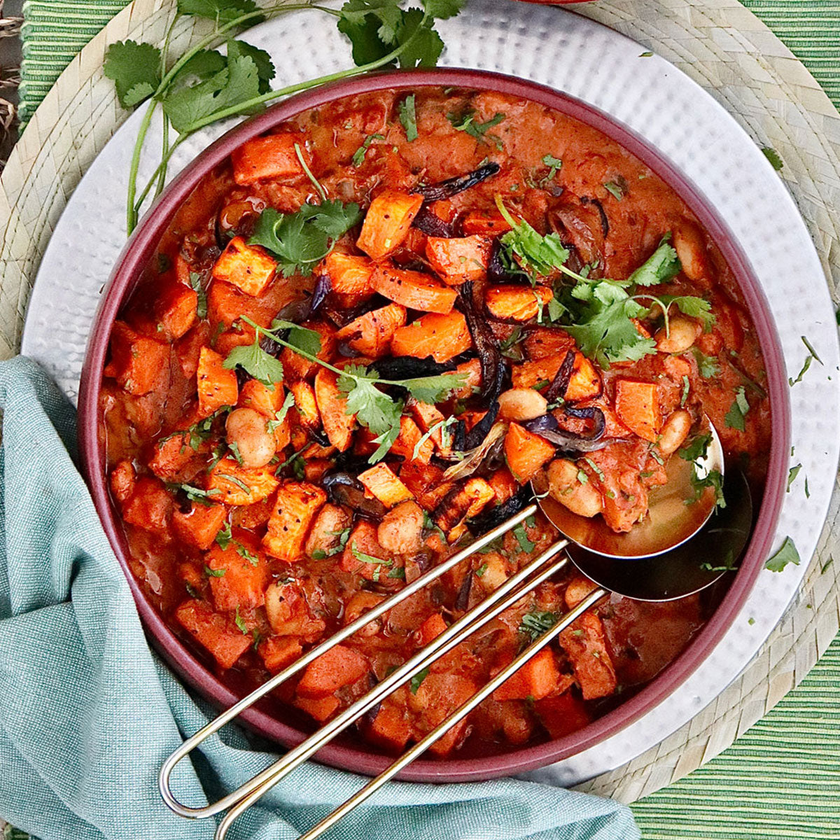 Sweet Potato Tikka Masala - with Butter Beans and Basmati Rice  |  Harris Farm Online