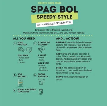 Mingle Spag Bol Speedy-Style Seasoning | Harris Farm Online