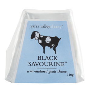 Goat Cheese Black Savourine Semi-Matured 110g Yarra Valley Dairy