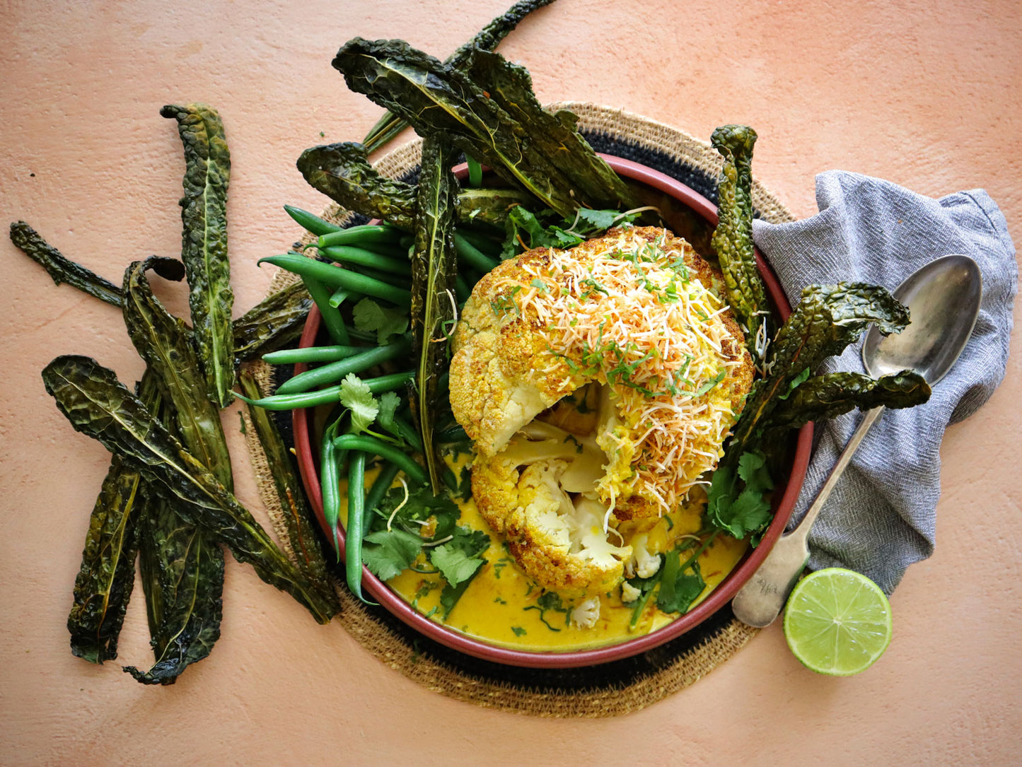 Roasted Cauliflower - with Coconut and Lime Korma