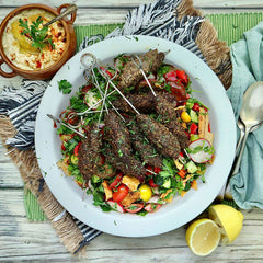 Beef Kofta - with Fattoush Salad Baba Ghanoush | Harris Farm Online