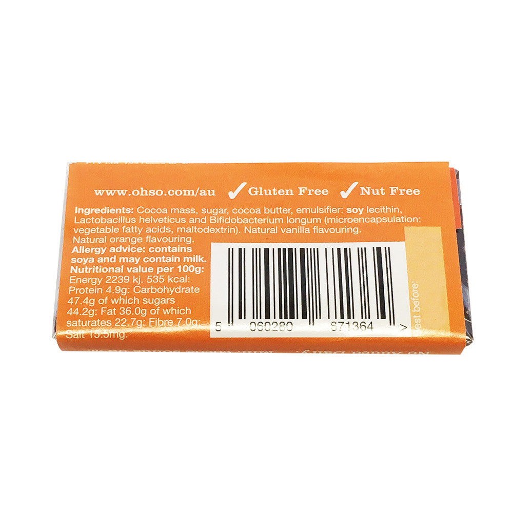 OHSO Probiotic Belgium Chocolate Orange 13.5g , Grocery-Confection - HFM, Harris Farm Markets
 - 2