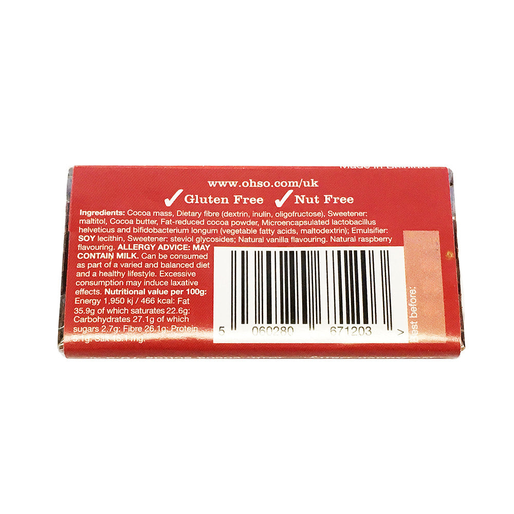 OHSO Probiotic Belgium Chocolate Raspberry 13.5g , Grocery-Confection - HFM, Harris Farm Markets
 - 2