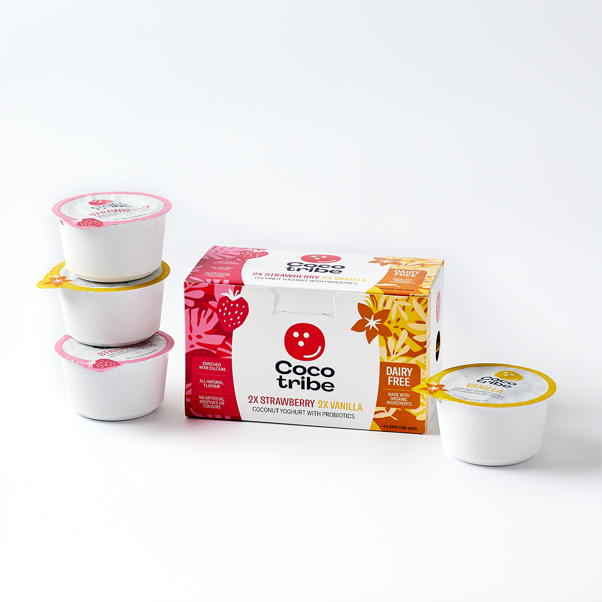Coco Tribe Organic Coconut Multipack Yoghurt 4 x 100g