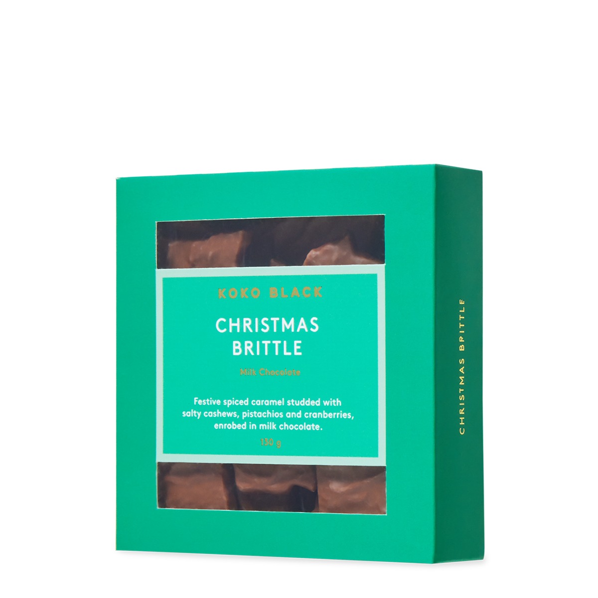 Koko Black Milk Chocolate Christmas Brittle 130g