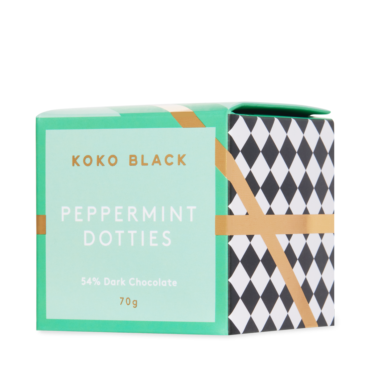 Koko Black Dark Chocolate Peppermint Dark Dotties Cube 70g