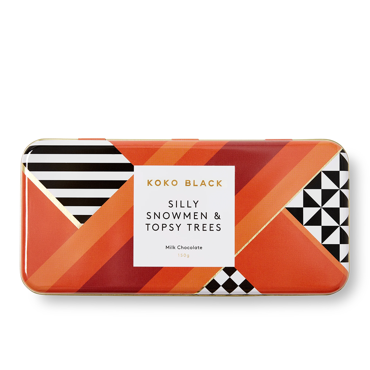 Koko Black Milk Chocolate Silly Snowmen and Topsy Trees Tin 150g