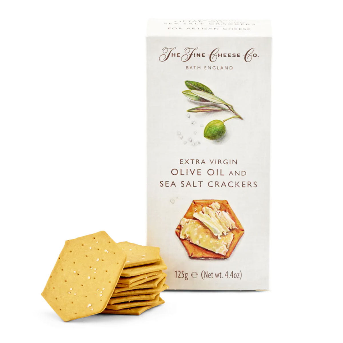The Fine Cheese Co Crackers Extra Virgin Olive Oil and Sea Salt 125g