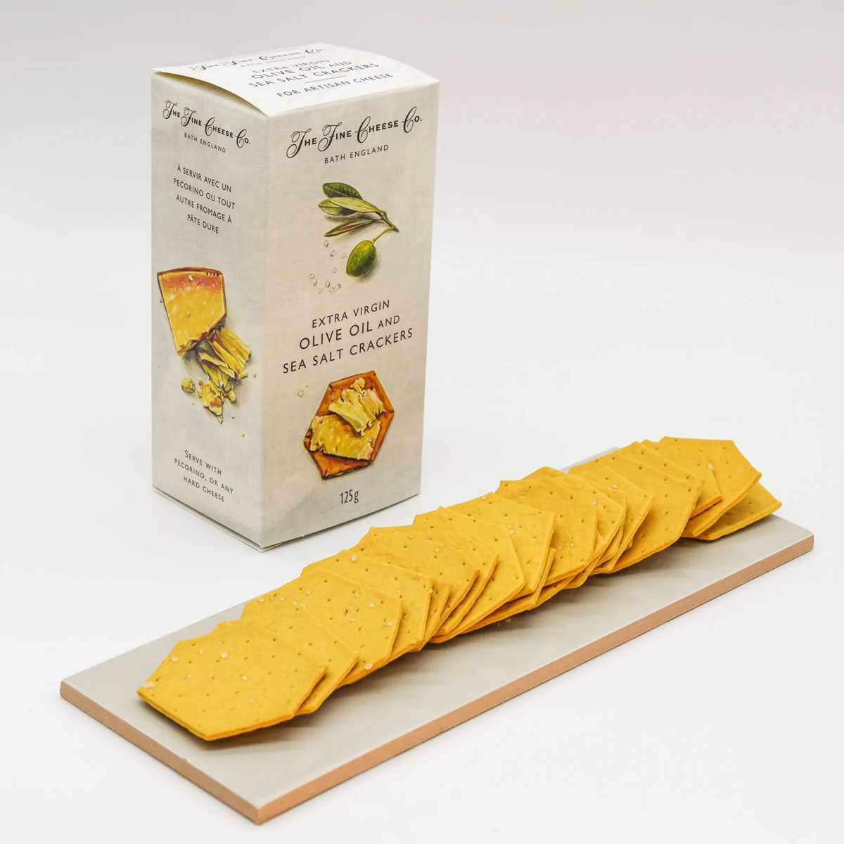 The Fine Cheese Co Crackers Extra Virgin Olive Oil and Sea Salt 125g