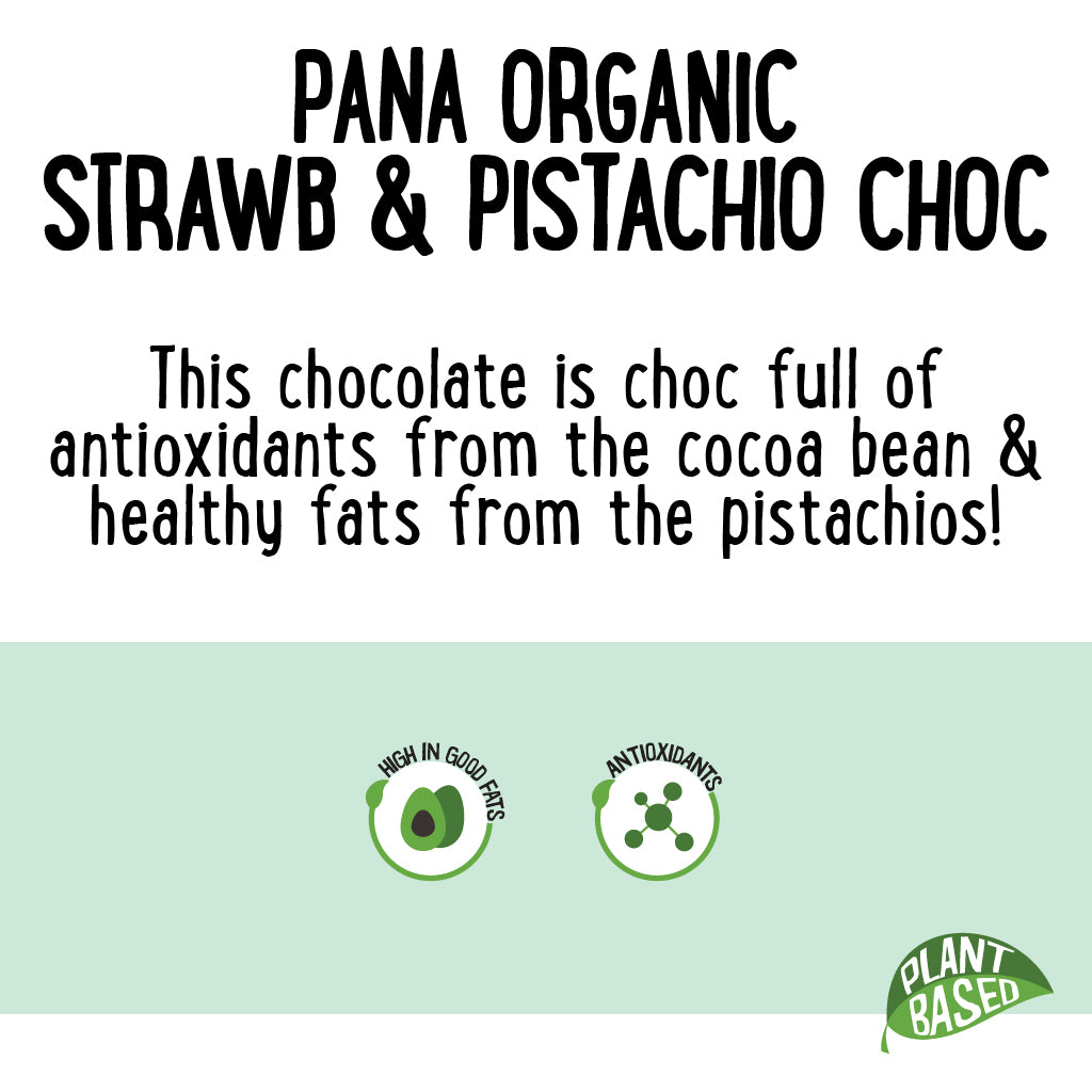 Pana Organic Strawberry and Pistachio Chocolate 45g