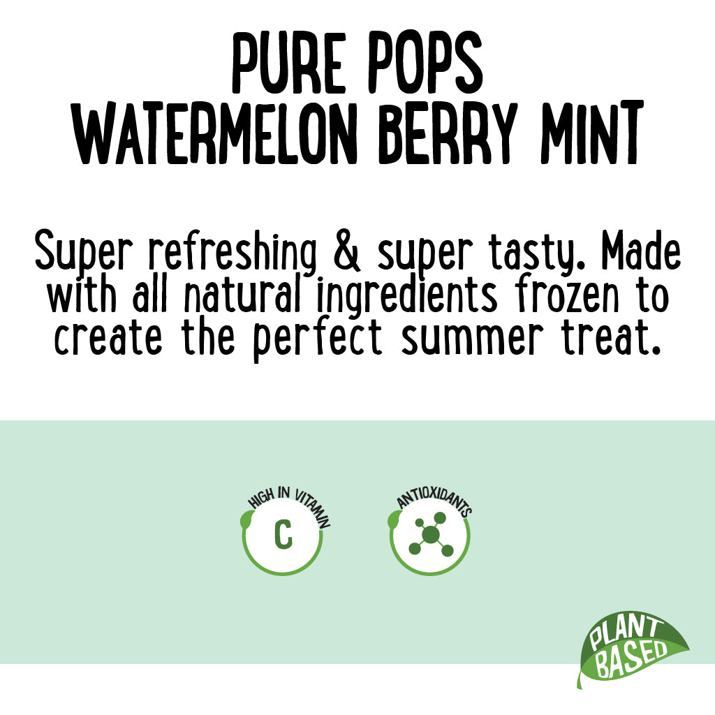 Pure Pops Watermelon Berry Mint Ice Cream Pops x4 320ml