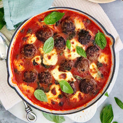 Baked Beef Meatballs - with Tomato Basil Fiore Di Latte and Jasmine Rice | Harris Farm Online