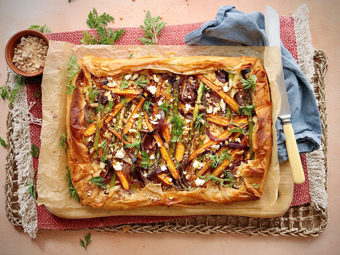Ricotta Asparagus and Dutch Carrot Filo Galette | Harris Farm Online