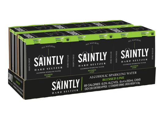 Saintly Seltzer Blessed Lime Case | Harris Farm Online
