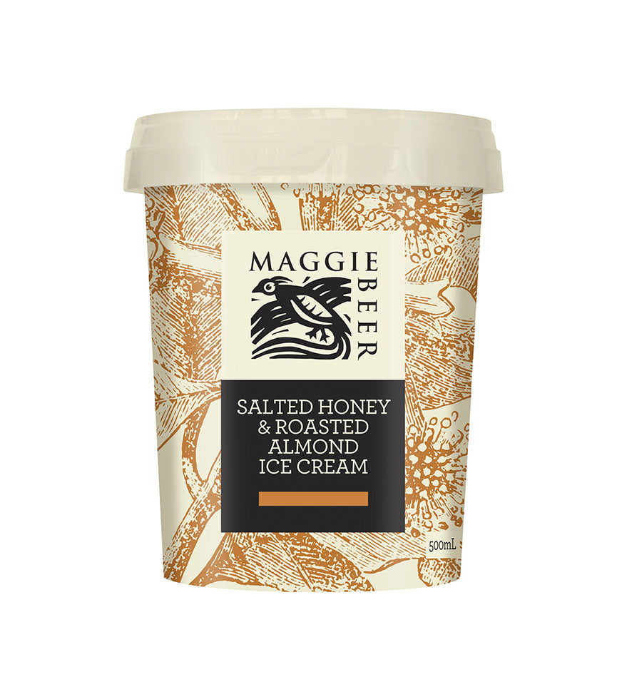 Maggie Beer Salted Honey and Roasted Almond Ice Cream 500ml