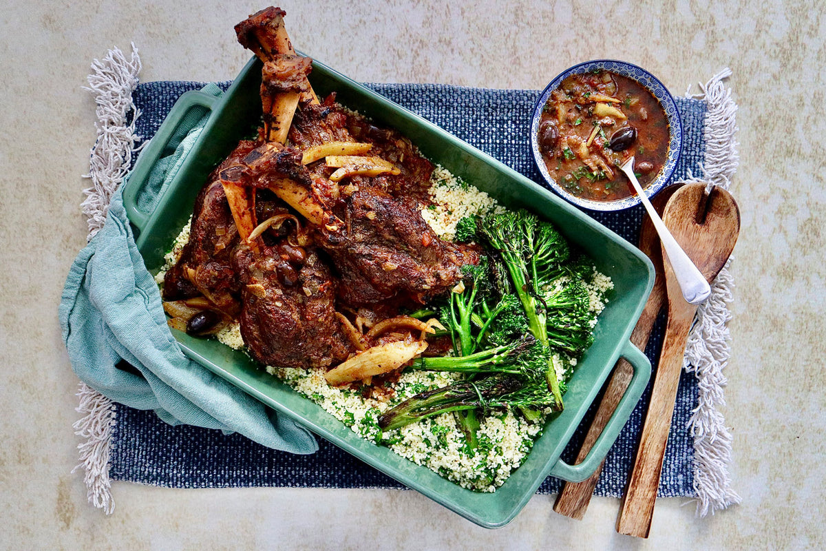 Moroccan Style Lamb Shanks - with Herbed Couscous